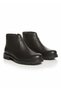 Genuine Leather Wool Fur Inner Lining 100% Leather Black Men's Zippered Boots - 6
