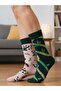Left and Right Panda Patterned Socket Socks