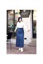 Pocket Detailed Belted Buckle Gabardine Skirt Black - 3