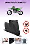 حقيبة ظهر للدراجة النارية باللون الأسود من Kawasaki KX 85 غير متوافقة