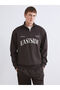 Artı New Season Stand Collar Printed Men's Sweatshirt - 5
