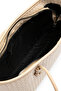 Knitted Detailed Faux Leather Dora Women's Shoulder Bag Cream - 5