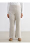 Plus Size Elastic Waist Textured Women's Trousers - 7