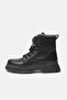 Brook Black Color Lace-Up Women's Ankle Boots with Fur