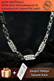 Men's Steel Necklace - Vendetta Model Grek Patterned Thick Design Non-Tarnish Stainless Steel Necklace