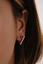 Steel Triangle Earrings Non Tarnish 2.5cm Suitable for Daily Wear Plate - 6