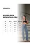 Women's Asymmetrical High Waist Palazzo Fit Jean - 6