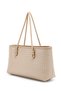 Knitted Detailed Faux Leather Dora Women's Shoulder Bag Cream - 3