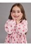 Alita City Lcw Kids Pink 2 Thread Printed Girls' Dress with Difference in Color