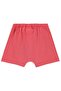 Bear Face Embroidery Pocketed 6-18 Months Boys Shorts - Red - 2