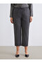 Lcw Grace Anthracite Elastic Waist Patterned Women's Trousers - 6