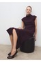 High Collar Double Breasted Dress - 8