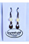 Jasper & Calcite Natural Stone Bohemian Drop Dangle, Women's 2-Piece Earring Set, Red-Yellow - 6
