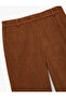 High Waist Pocket Detail Wide Leg Velvet Pants - 5