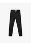 Shaping / Sculpting Skinny Jean Trousers with High Waist Zipper Pocket Detail - Push up Skinny Jeans - 4