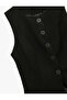Crew Neck Buttoned Blazer Vest - 5