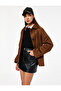 Faux Leather Slim Fit Pocket Detailed Mini Shorts Skirt - 2