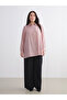 Lcwaikiki Classic Pink Shirt Collar Striped Oversize Women's Tunic - 6
