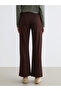 Two Mt Shop Quality Natuvera Brown Interlock Plain Narrow & Slim Women's Sweatpants - 4