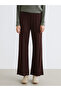 Two Mt Shop Quality Natuvera Brown Interlock Plain Narrow & Slim Women's Sweatpants - 2