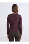 Lcw Vision Plum Double-Breasted Collar Women's Knitwear Cardigan - 4