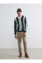 Polo Neck Striped Men's Knitwear Sweater - 2
