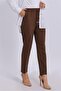 Women's Brown Elastic Waist Pants t 80004