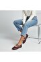 Burgundy Leather Women's Double Capsule Ballerinas - 4