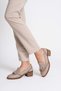 Women's Genuine Leather Stylish Shoes with Tassel Detail - Stone - 2