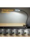 عدسة مكبرة مع مصباح ضوئي 5X، 9 واط * 48 ليد، 3 أوضاع 10 قابلة للتعتيم مع حامل لقراءة الأعمال الحرفية - 3
