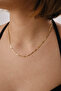 Steel Sequin Plate Heart Chain Necklace Hexagonal Heart Pendant Minimal Tarnish Resistant 3mm - 7