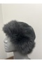 Anthracite Women's Plush Hat – Soft Looking Beanie - 4