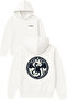 Buyuk Ejderha Design Printed Oversized White Hooded Sweatshirt