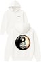 Lying Man Design Printed Oversized White Hooded Sweatshirt