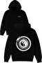 Dragon Samurai Design Printed Oversized Black Hooded Sweatshirt
