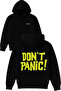 Dont Panic 1 Design Printed Oversized Black Hooded Sweatshirt