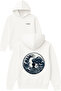 Mermaid Design Printed Oversized White Hooded Sweatshirt