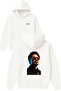 Tony Stark Design Printed Oversized White Hooded Sweatshirt