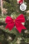 12Pcs Red Bow Christmas Tree Ornaments Gold String Bow Ribbon Red