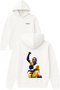 Champion Pele Design Printed Oversized White Hooded Sweatshirt