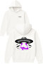 Ufo Vehicles Design Printed Oversized White Hooded Sweatshirt