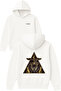 Corn Patterns Design Printed Oversized White Hooded Sweatshirt