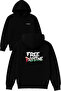 Free Palestine Design Printed Oversized Black Hooded Sweatshirt