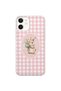 حافظة هاتف شفافة بنمط أرنب زهري متوافقة مع هاتف آيفون 12 ميني