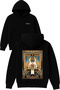 Pharaoh Design Printed Oversized Black Hooded Sweatshirt