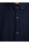 Navy Blue Regular Fit Long Sleeve Men's Shirt - 3