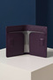 Real Leather Purple Card Holder – Slim and Stylish Design - 3