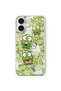 Cute Frog Pattern Transparent Phone Case Compatible with iPhone 16 Plus