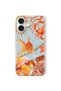 iPhone 16 Plus Compatible Orange Fish Pattern Transparent Phone Case