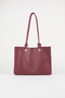 Women's Burgundy Bouquet 3-Compartment Medium Size Lined Snap Closure Hand and Shoulder Bag